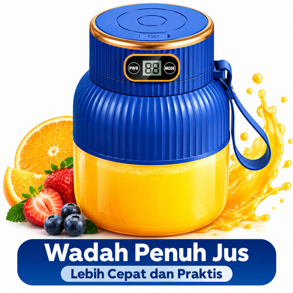 Blender Portable Juicer 600ml 2400mAh 10 Mata Pisau Stainless Steel - Gambar 5