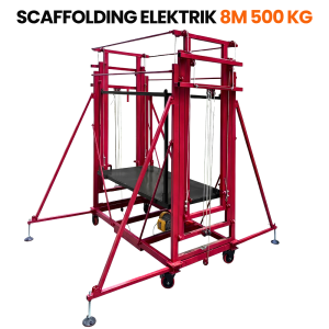Elektrik Scaffolding Platform 8 Meter Mobile Folding Lift 500 kg Remote Control