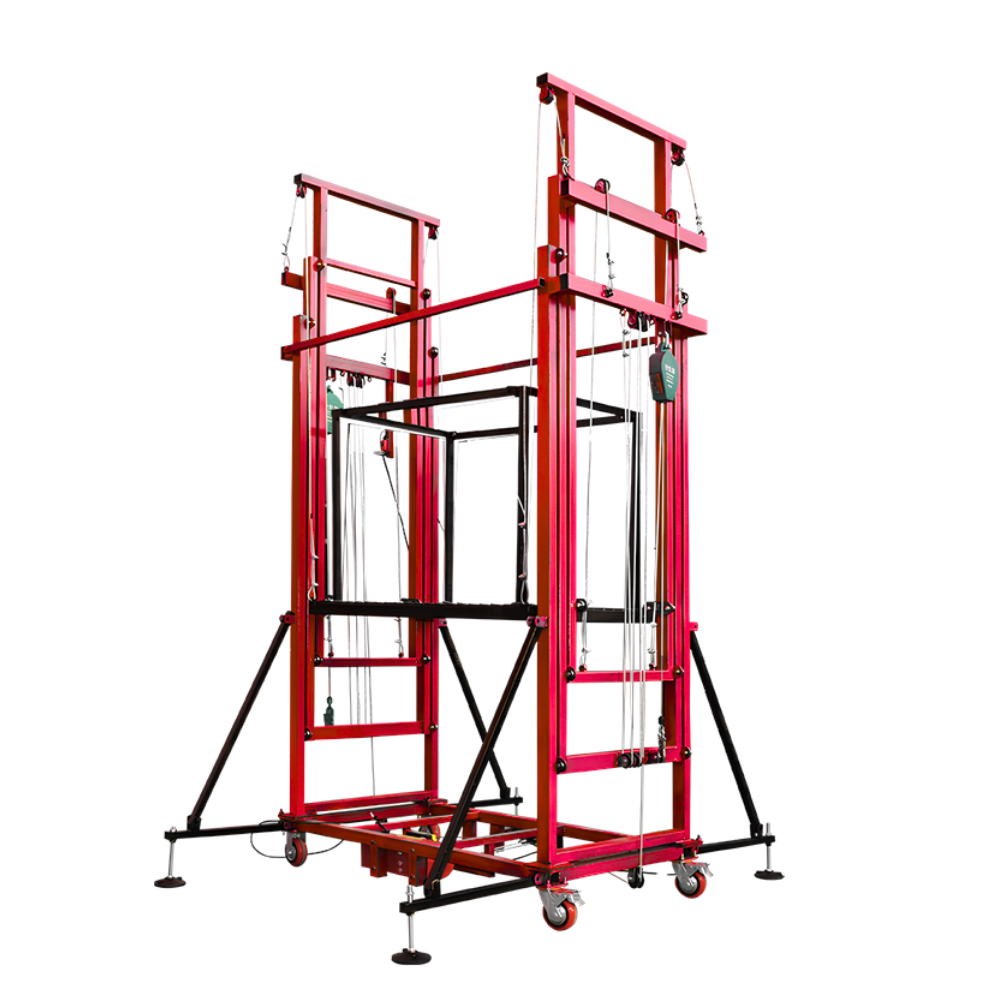 Elektrik Scaffolding Platform 8 Meter Mobile Folding Lift 500 kg Remote Control - Gambar 2