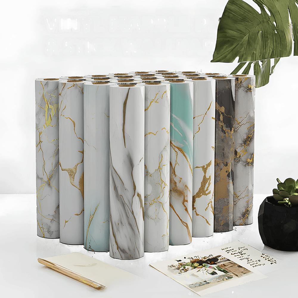 Wallpaper Dinding Vynil 60X300 CM Motif Granit Marmer Modern Stiker Foam Tembok Lantai - Gambar 2