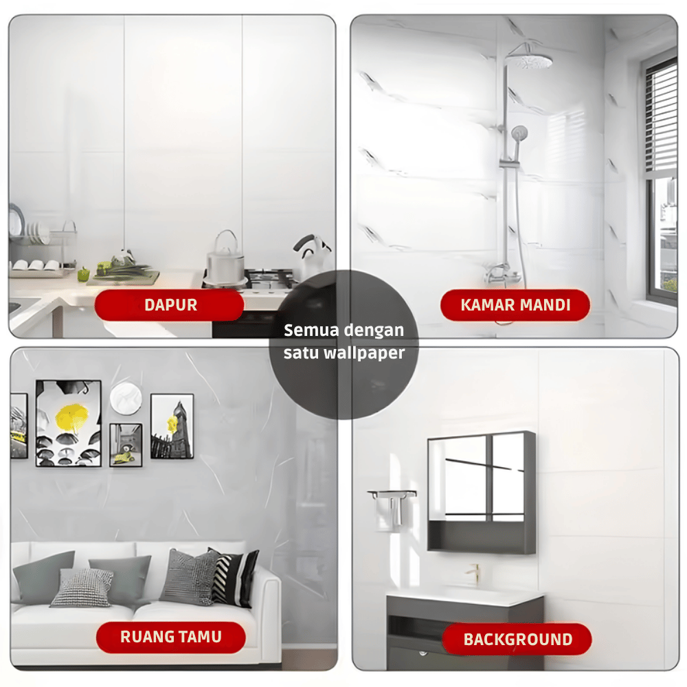 Wallpaper Dinding Vynil 60X300 CM Motif Granit Marmer Modern Stiker Foam Tembok Lantai - Gambar 5