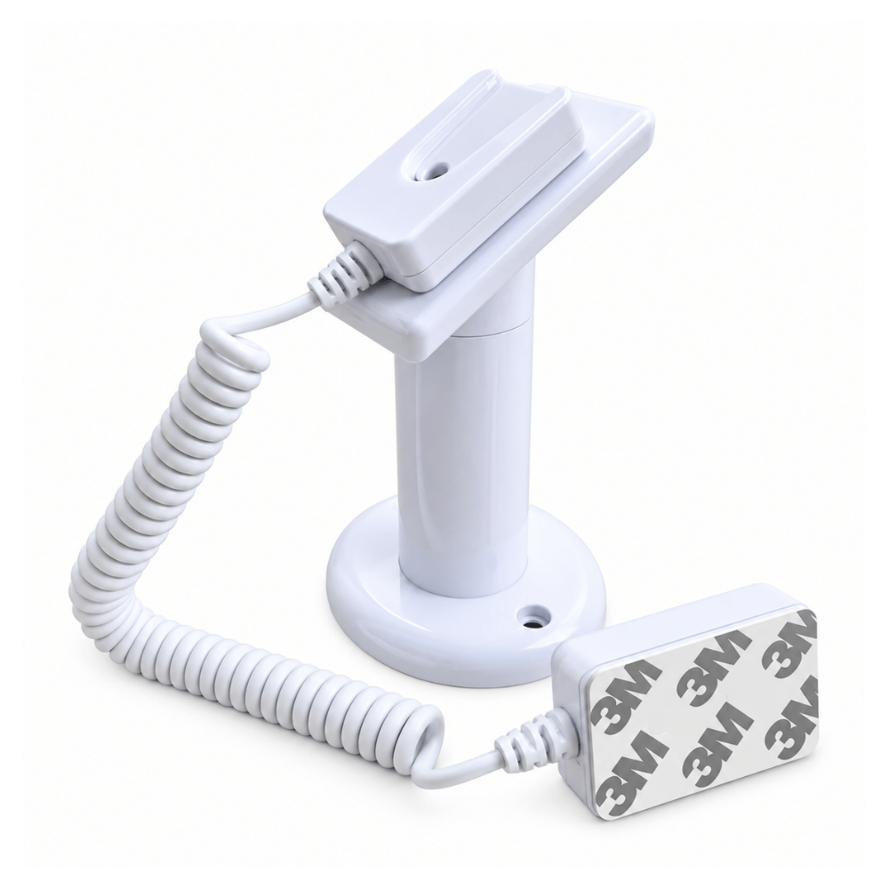 Stand Holder HP untuk Display Toko dengan Kabel Pengaman Spiral, Dudukan Smartphone - Gambar 2