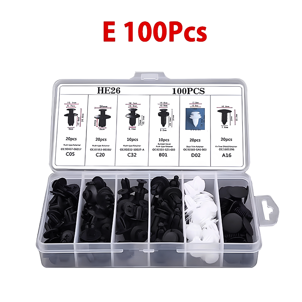 Klip Bemper Mobil 100 Pcs Baut Pengunci Bodi Motor Mobil Panlel Pintu Universal - Gambar 5