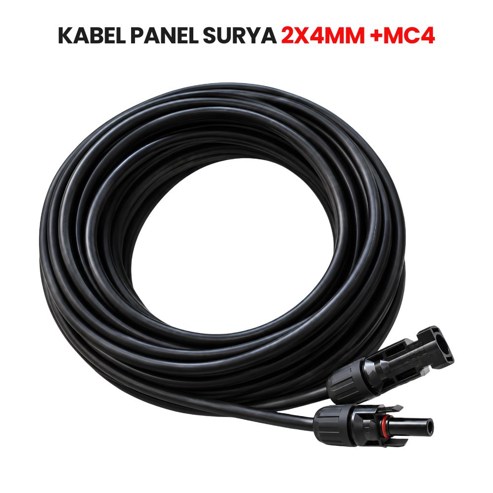 Kabel Panel Surya 2x4mm² Paket MC4 Siap Pakai