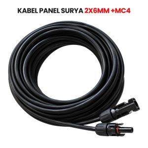 Kabel Panel Surya 2x4mm² Paket dengan Konektor MC4 Solar Panel Siap Pakai