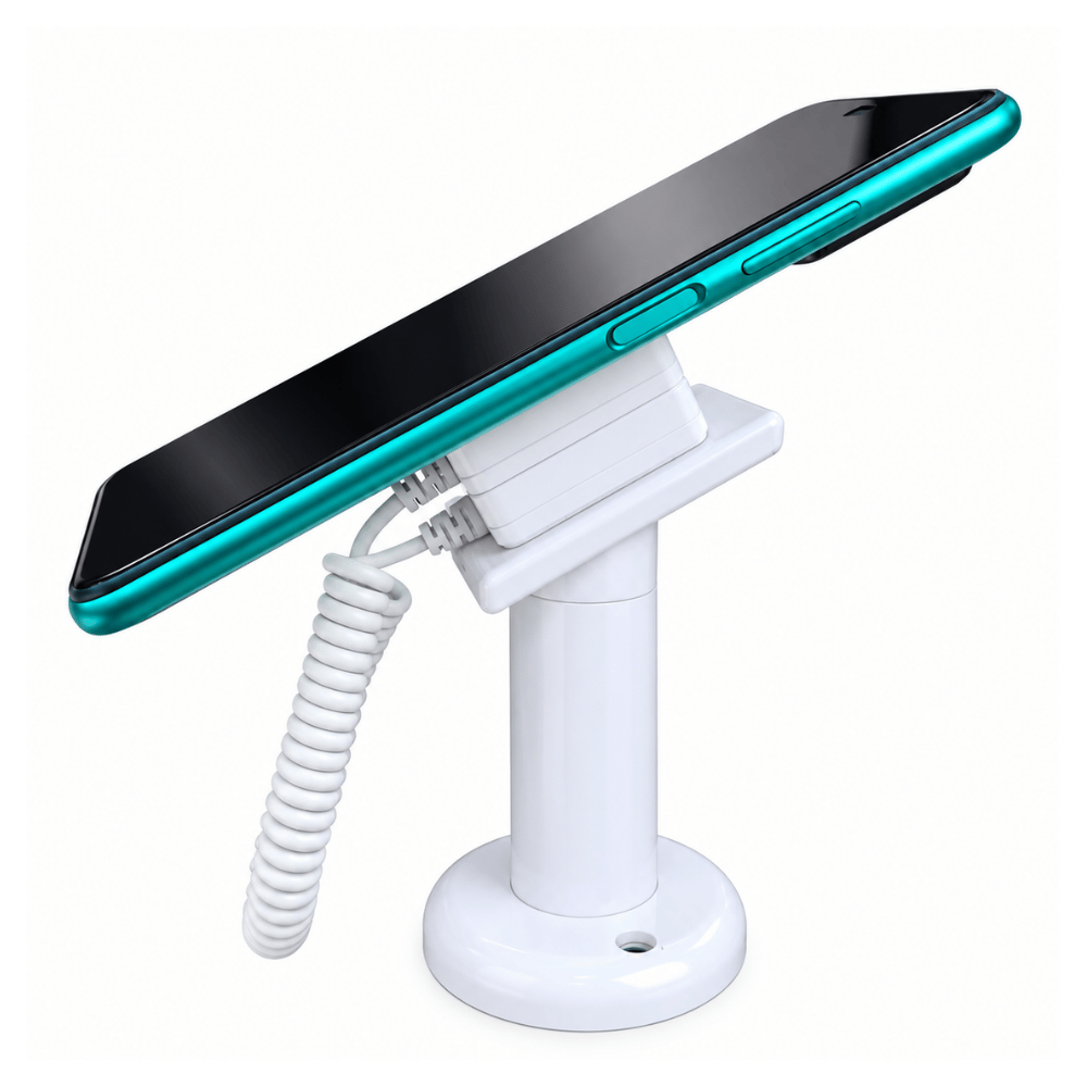 Stand Holder HP untuk Display Toko dengan Kabel Pengaman Spiral, Dudukan Smartphone - Gambar 3