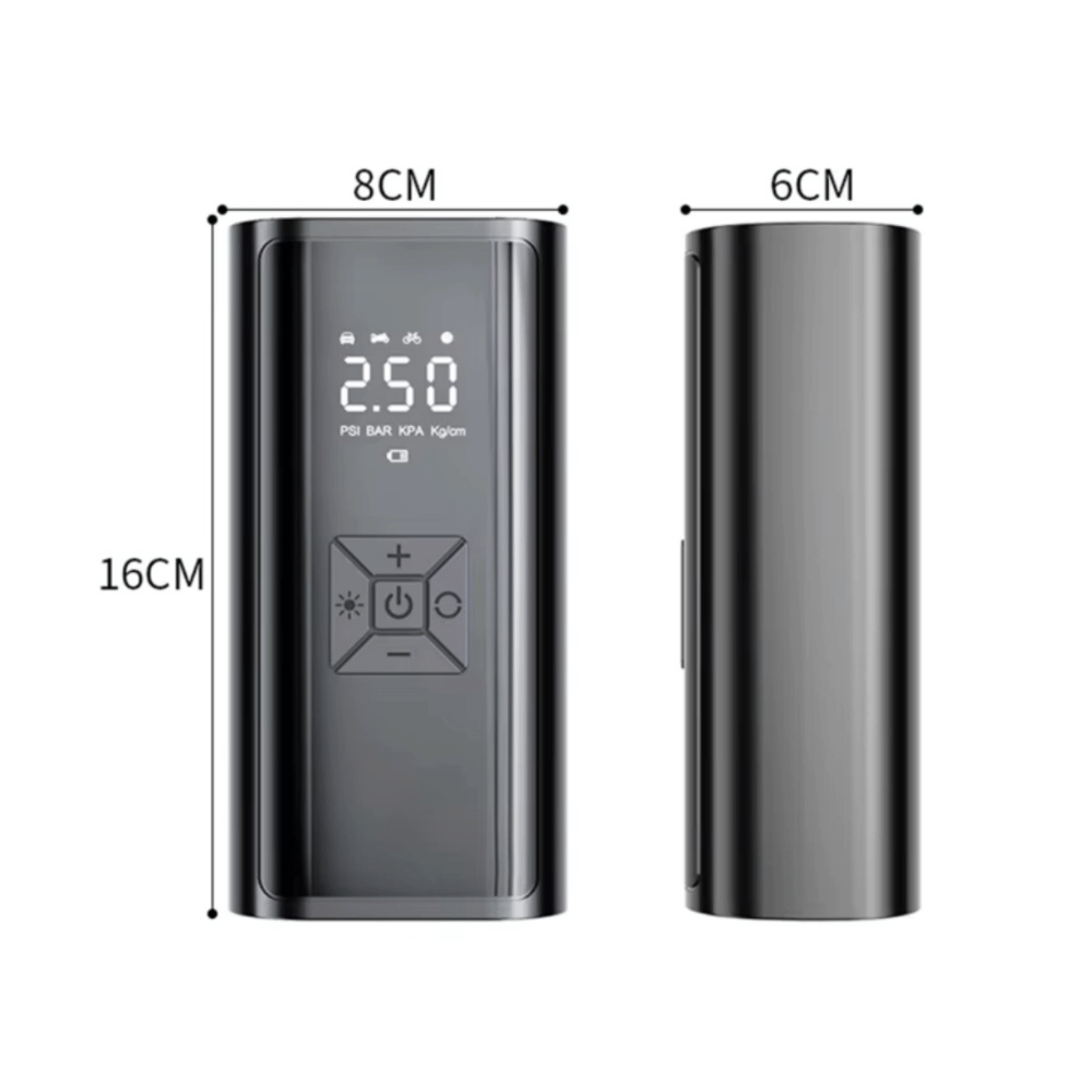 Pompa Ban Mobil dan Motor Elektrik Portable Digital dengan Layar LCD Baterai 6000mAh - Gambar 3