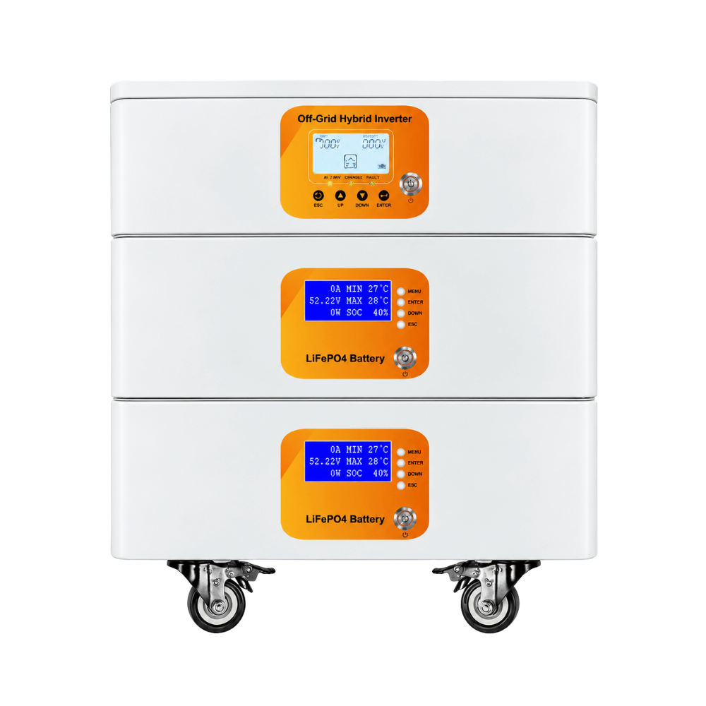 Paket PLTS Hybrid Inverter 24V 3600W Baterai LiFePO4 3.84kWh 7.68kWh dengan Panel Surya - Gambar 5