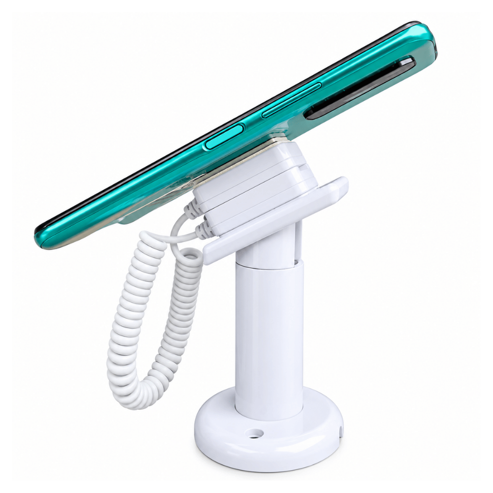 Stand Holder HP untuk Display Toko dengan Kabel Pengaman Spiral, Dudukan Smartphone - Gambar 4