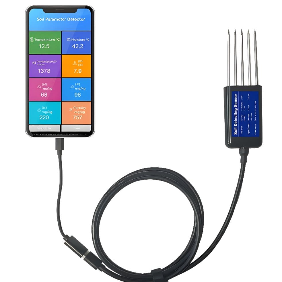 Soil Tester 8 in 1 Digital USB Alat Ukur pH Tanah NPK Terbaik - Gambar 2