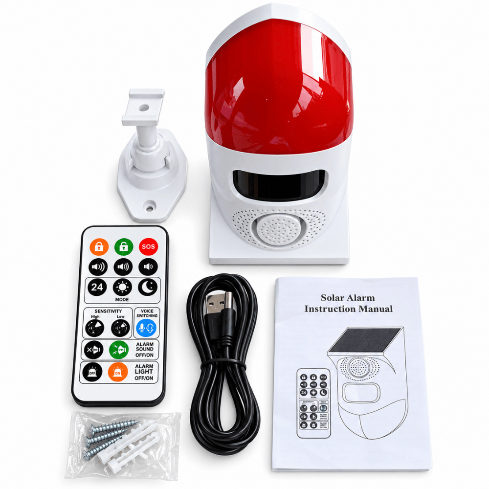 Alarm Sensor Gerak PIR Tenaga Surya Outdoor dengan Remote Kontrol - Gambar 5