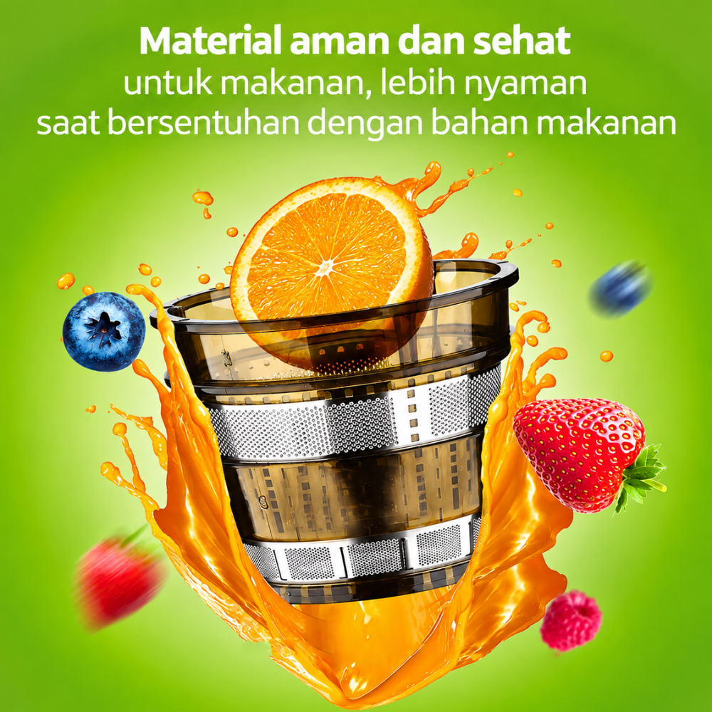 Mesin Pembuat Jus Buah dan Sayur Slow Juicer Multifungsi 500W - Gambar 5