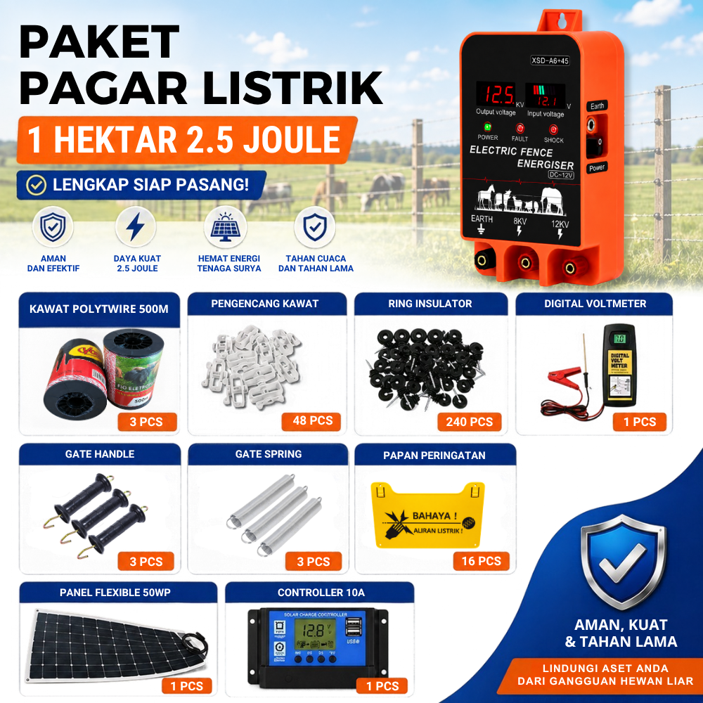 pagar listrik 2.5 joule