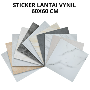 Vinyl Lantai Stiker Keramik Dinding 60x60 cm Motif Marmer Granit Texture
