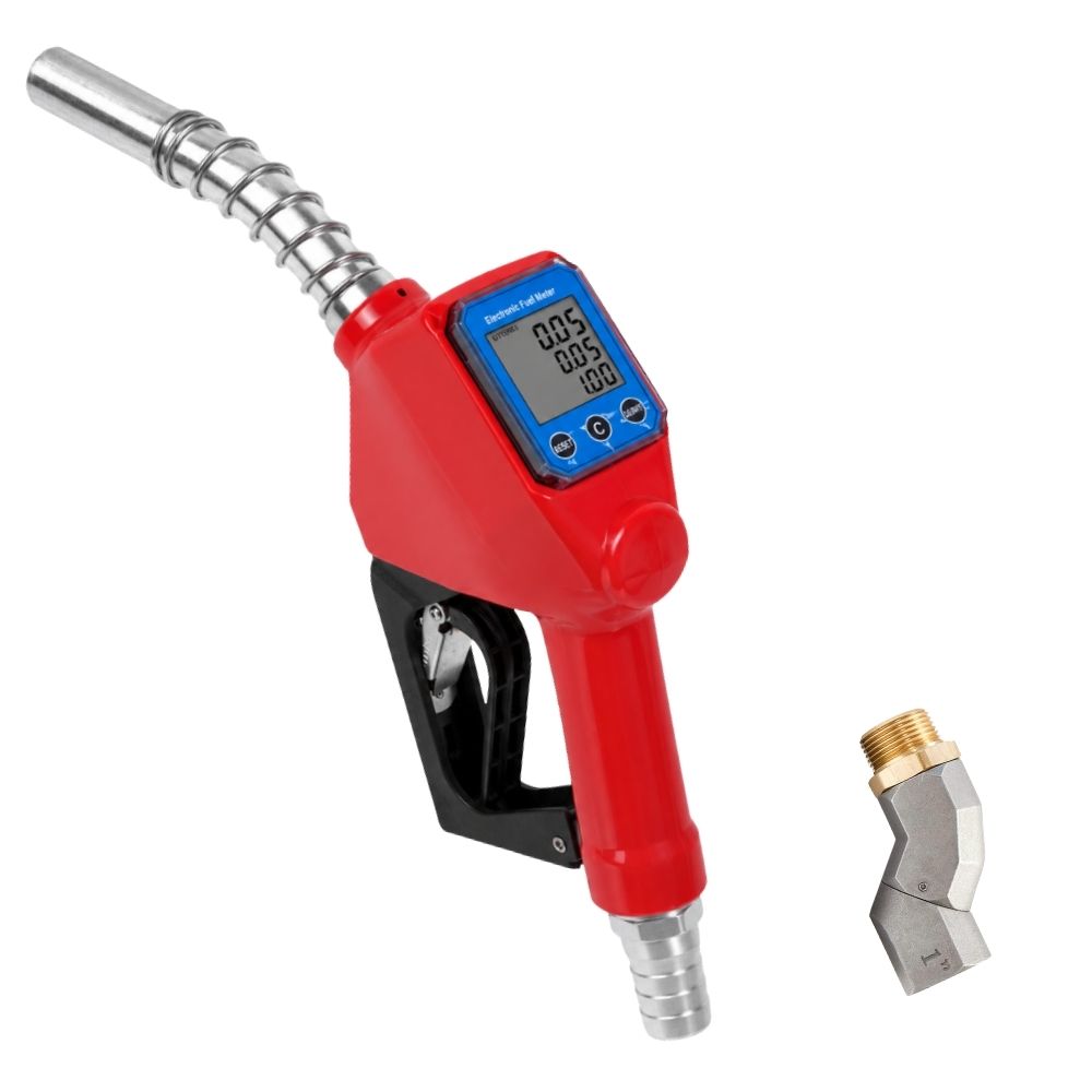 Pompa Transfer Minyak Solar AC DC Paket Pompa Minyak Oli Fuel Nozzle Flowmeter Digital - Gambar 2