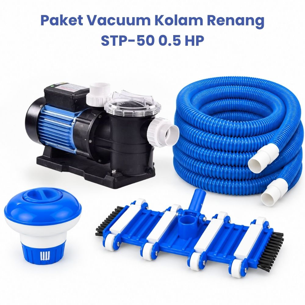 Paket Vacuum Kolam Renang STP-50 Pompa Vacuum STP-100 Pembersih Kotoran Kolam - Gambar 4