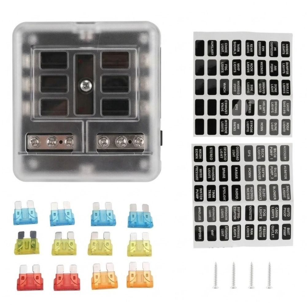 Rumah Sekring Fuse Box 6 Jalur Pengaman Sekring Mobil Fuse Holder - Gambar 5